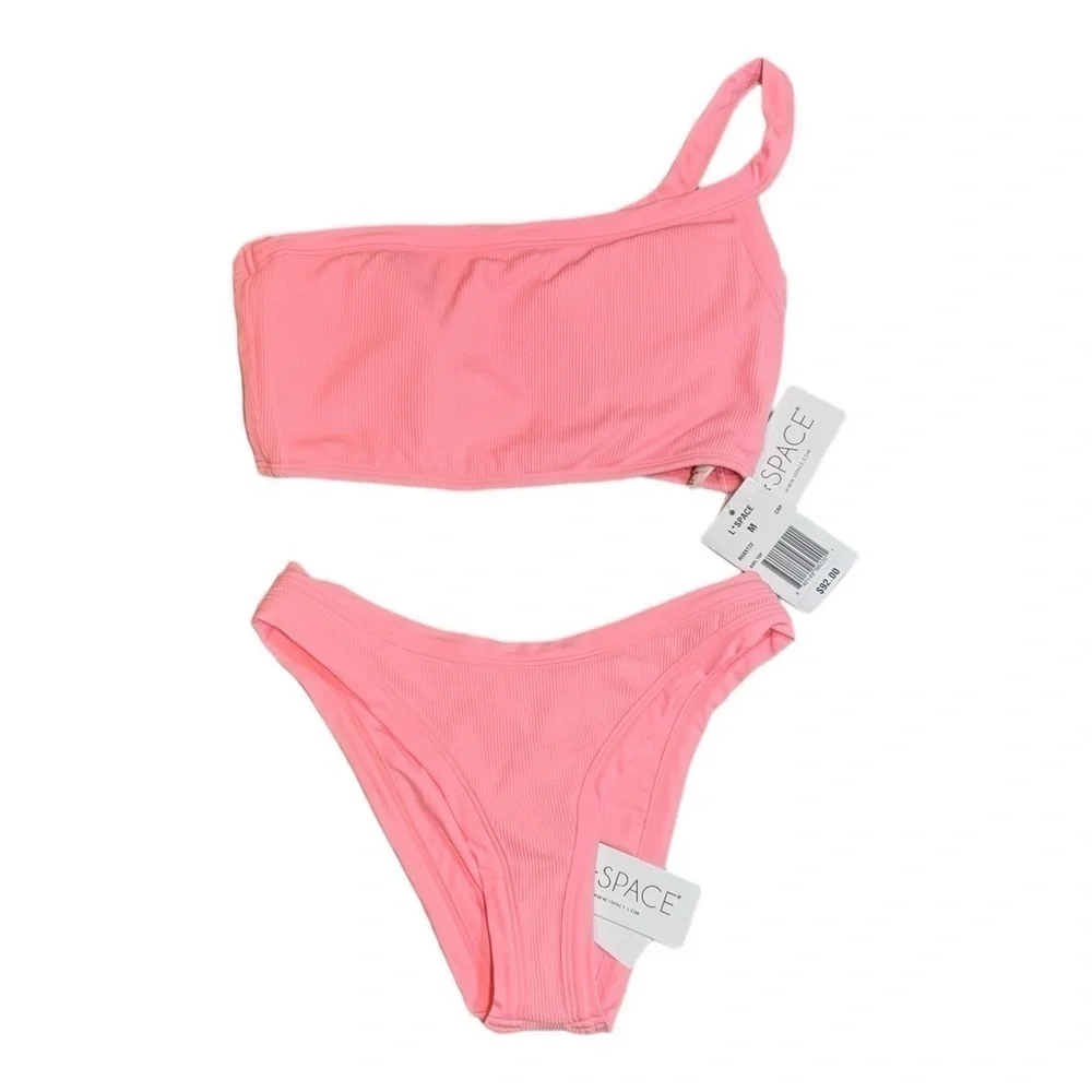 L*Space Axel Top and Foley Bottom Bikini in Crystal Pink NWT